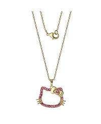 Hello Kitty Sanrio Outline Pink Crystal Pendant
