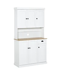 Homcom 71" Buffet with Hutch, Farmhouse Kitchen Pantry Storage Cabinet