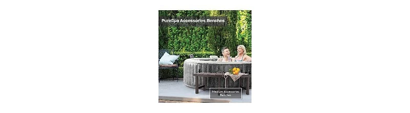Intex 28514E 2 Medium PureSpa Accessories Benches, Compatible w/ 4 Person Spas