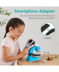 Best Choice Products Kids 30-Piece Microscope Stem Set w/ Carrying Case, Up To 1200x Zoom