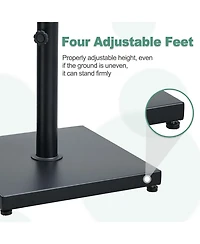 Aoodor 39 lb Outdoor Patio Umbrella Base, Heavy Duty Square Concrete Umbrella Stand, Market Umbrella Pole Stand for Deck, Poolside, Balcony, Black