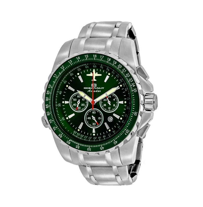 Oceanaut Men's Aviador Pilot Green Dial Watch - OC0117