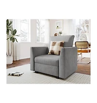 gaomon Armrest Module for Modular Sofa Sectional Couch, Pair of Side Armrest for Sectional Modular Sofa, Linen Fabric, Grey