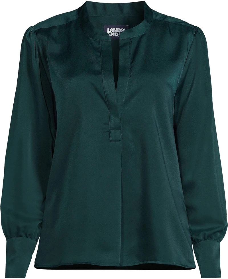 Lands' End Women's Satin Popover Shirt