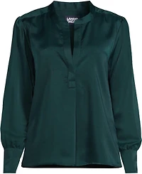 Lands' End Women's Satin Popover Shirt