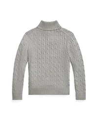 Polo Ralph Lauren Big Boys Cable-Knit Cotton Quarter-Zip Sweater