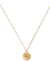 kate spade new york Gold-Tone Color Spark Round Pendant Necklace, 16" + 3" extender