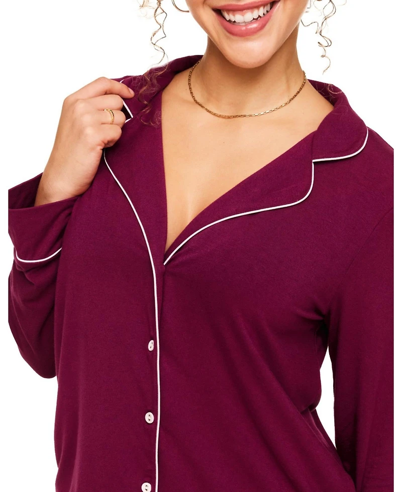Adore Me Women's Matilde Long Sleeve & Pants Pajama Set