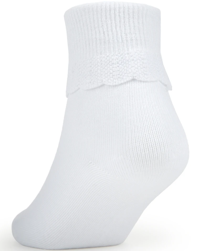 Trimfit 3-Pack Scalloped Socks, Little Girls & Big