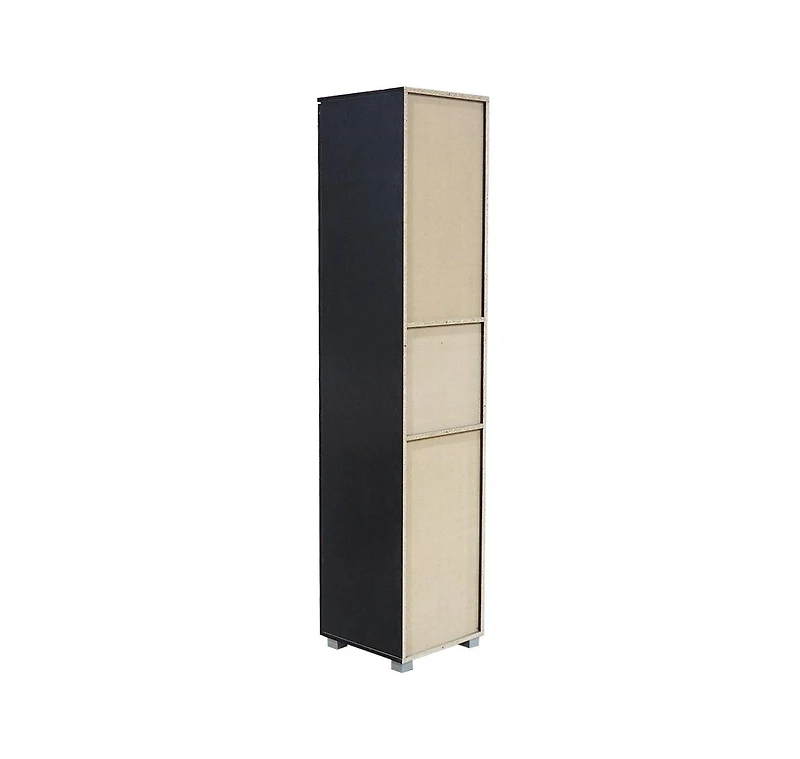 Kings Brand Furniture Romero Tall Curio Storage Cabinet - Bookshelf Perfect for Living Room, Kitchen, Bedroom & Office