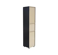 Kings Brand Furniture Romero Tall Curio Storage Cabinet - Bookshelf Perfect for Living Room, Kitchen, Bedroom & Office