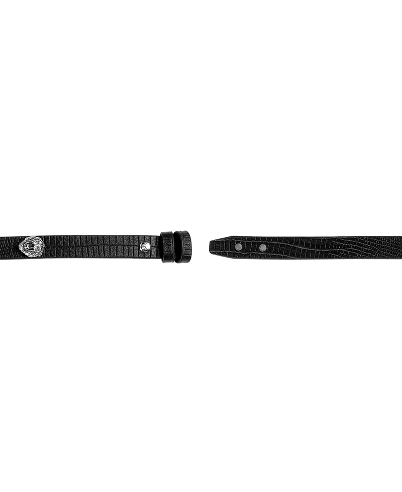 Bulova X Marc Anthony Men's Lion Head Studded Leather Wrap Bracelet