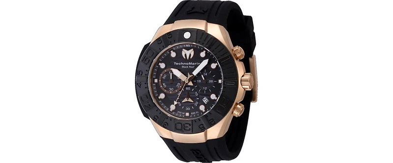 Technomarine Men's Tm- Reef Quartz Chronograph Black Dial Watch