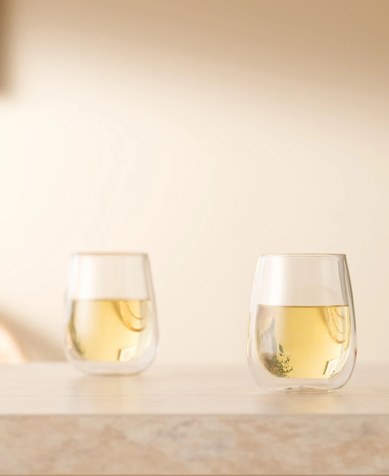 Bodum Skal Double-Walled White Wine Glasses, Set of 2