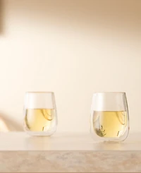 Bodum Skal Double-Walled White Wine Glasses, Set of 2