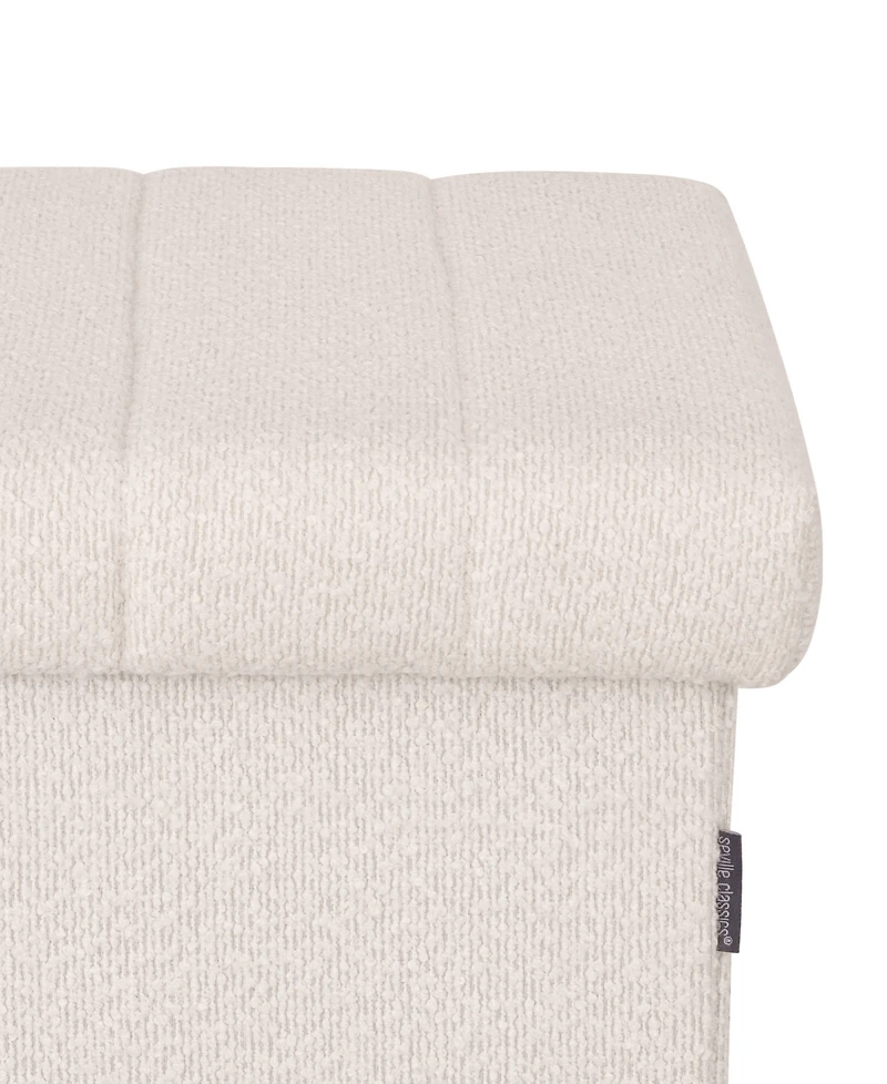 Seville Classics Channel Tufted Storage Ottoman