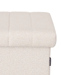 Seville Classics Channel Tufted Storage Ottoman