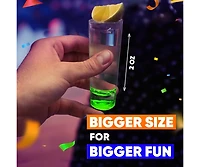Unbreakable Tall Shot Glasses Set of 6 (2oz) - Stronger Than Glass (250x) & Acrylic (25x)