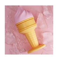 Smily Mia Freezable Ice Cream Baby Teether Toy for Infants 3-18 Months, Used to Soothe Teething Pain - Peach Pink
