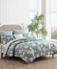 Laura Ashley Wisley Floral Reversible -Pc. Comforter Set