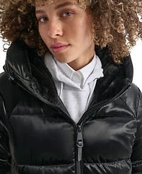 Dkny Women's Shine Hooded Anorak Puffer Coat