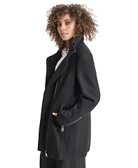 Dkny Women's Asymmetrical Zip Coat