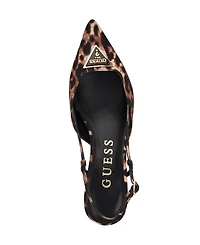 Guess Women's Jesson Logo Slingback Kitten Heel Pumps