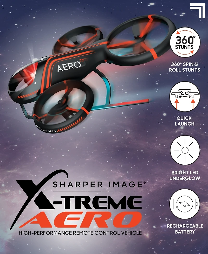 Sharper Image X-Treme Aero High-Performance Remote Control Drone