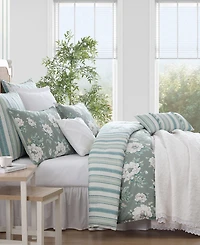 Laura Ashley Wisley Floral Reversible -Pc. Comforter Set