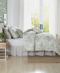 Laura Ashley Toile Delight Reversible 5-Pc. Comforter Set, Twin