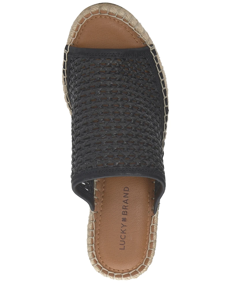 Lucky Brand Women's Cabriah Espadrille Wedge Woven Sandals