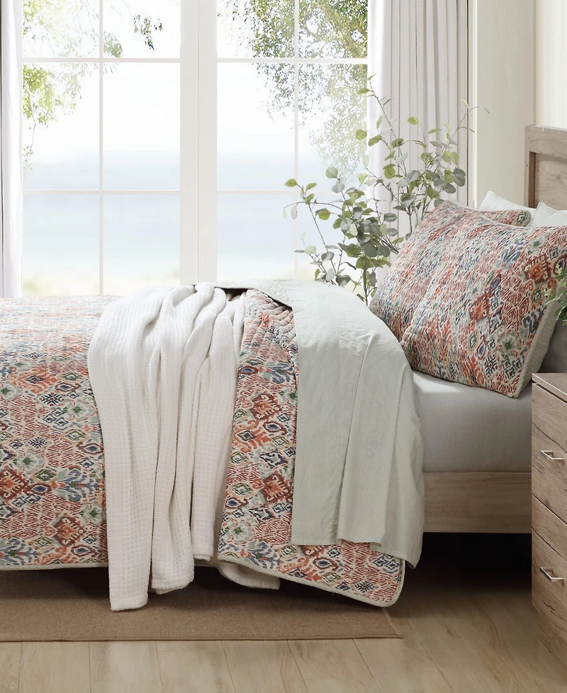 Tommy Bahama Home Ikat Tropics Reversible 3-Pc. Quilt Set, Full/Queen