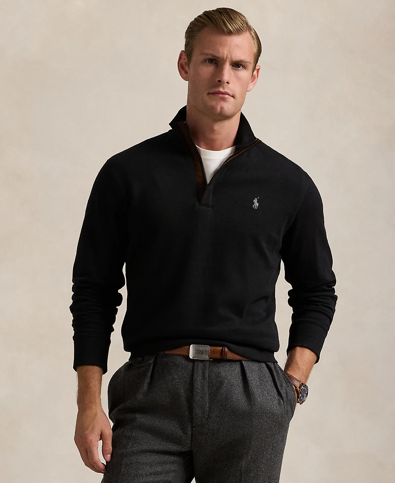 Polo Ralph Lauren Men's Luxury Jersey Quarter-Zip Pullover