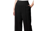 Kiyonna Women's Plus Polished Ponte Wide Leg Pants