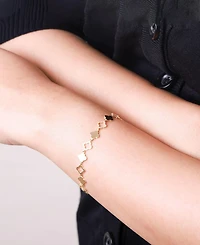 Devata Clover Chain Bracelet in 14K Gold, 6.5 in adj to 7.5 in, approx. 5.8 grams