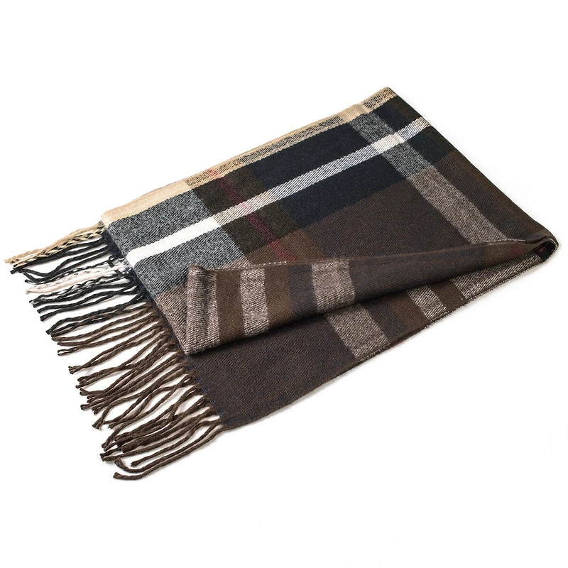 Alpine Swiss Men's Scarf Soft 80 Inch Long Warm Scarves Plaids Winter Shawl