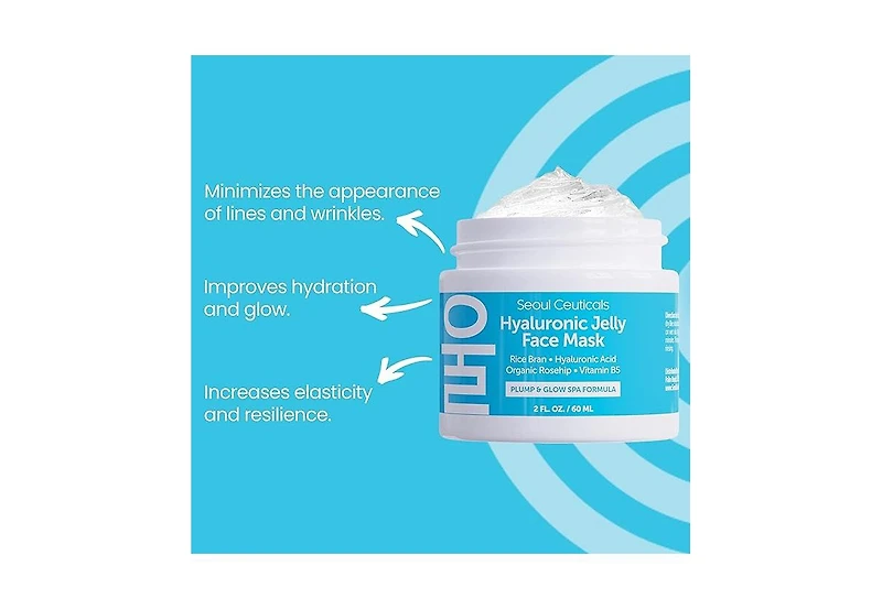 Seoul Ceuticals Korean Skin Care Hyaluronic Acid Jelly Face Mask K Beauty Skincare