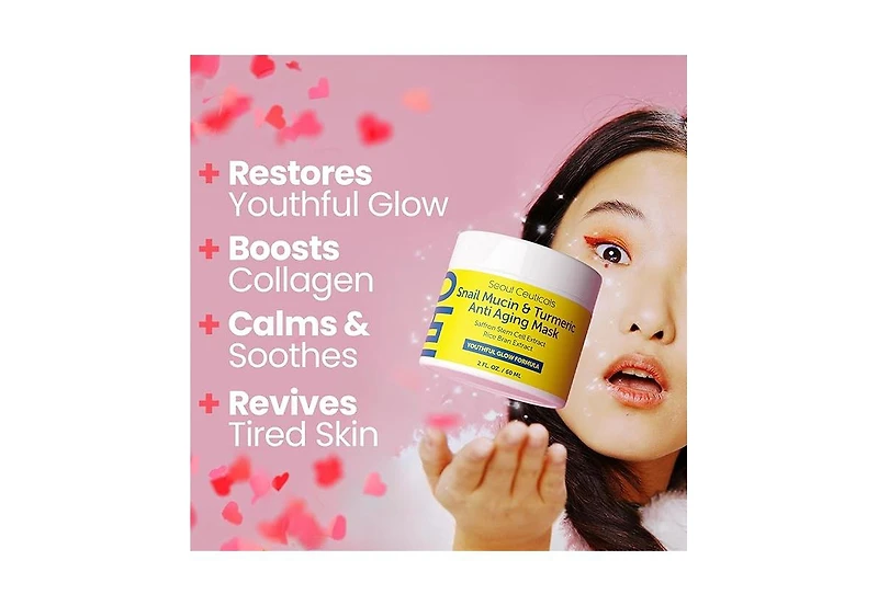 Seoul Ceuticals Korean Skin Care Snail Mucin & Turmeric Mask K Beauty Skincare