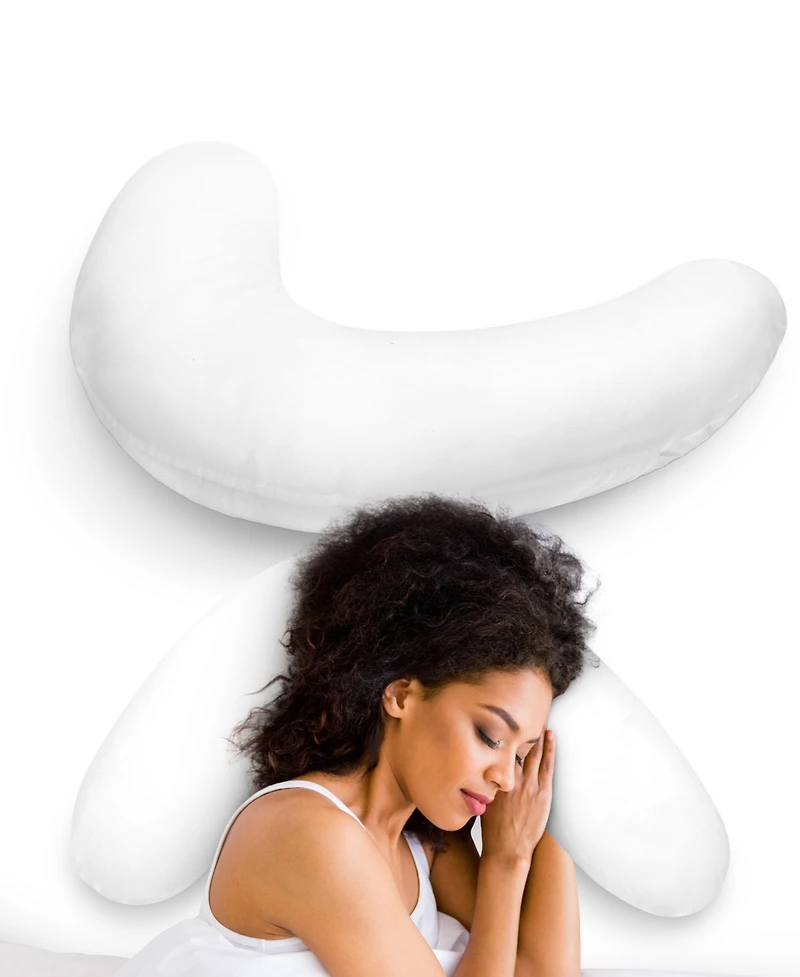 Cheer Collection Boomerang Shaped Microfiber Pillow