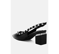 Hiral Stud Embellished Slingback Sandals Women