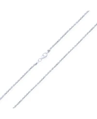 Bling Jewelry 040 Gauge .925 Sterling Silver Rope Chain Necklace 16 18 20 24 Inch