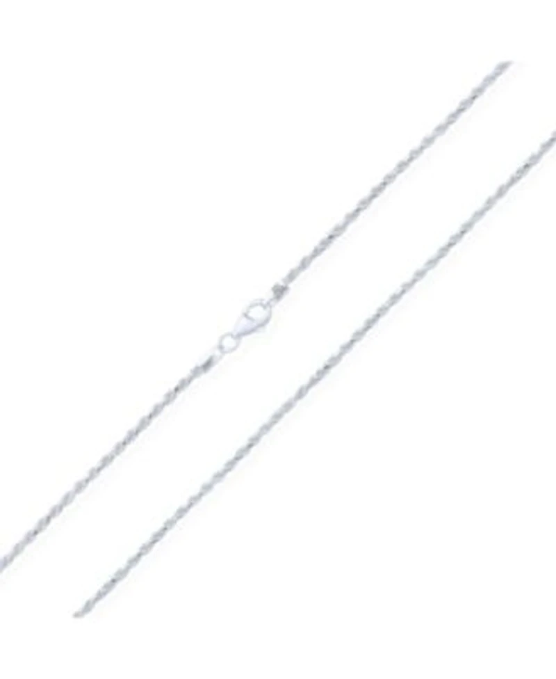 Bling Jewelry 040 Gauge .925 Sterling Silver Rope Chain Necklace 16 18 20 24 Inch