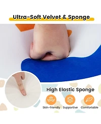 Kids Sofa Chair Foam Filled Armchair Dinosaur Toddler Couch with Cover & Pillow