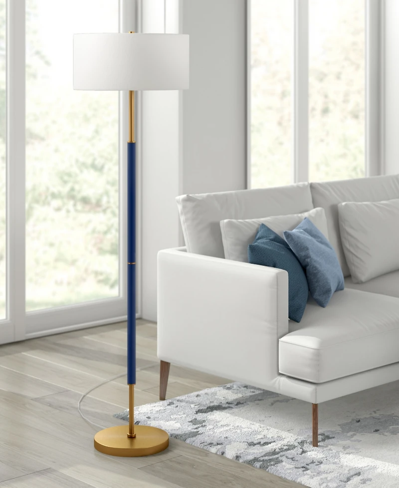 Hudson & Canal 61.5" Metal Simone 2-Light Floor Lamp