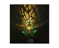 gaomon Frog Solar Lights Outdoor Garden Decorative, Solar Frog Outdoor Decor for Garden, Auto On/Off Solar Powered Stake Lights for Christmas Pathway