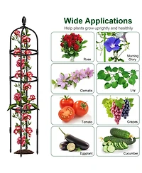 Slickblue 2-Pack Garden Obelisk Trellis Rustproof Tower for Climbing Plants, Flowers & Vegetable Support