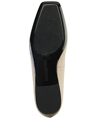 Karl Lagerfeld Paris Women's Zyvia Logo Ankle Strap Flats