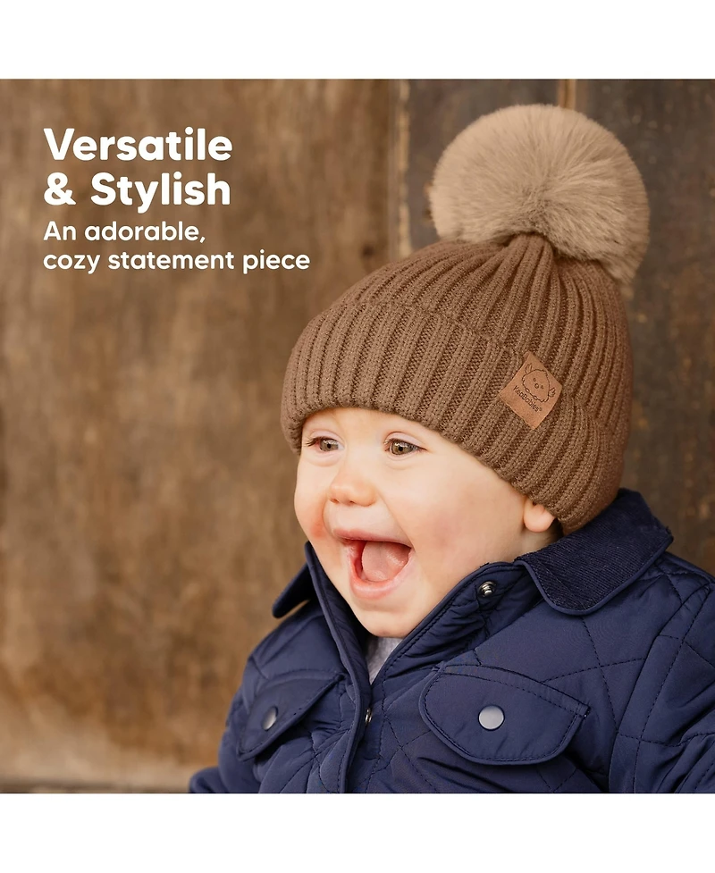 KeaBabies 2pk Baby Hats, Beanies, Newborn Hats for Girls, Boys, Winter Hat, 0-6 Months Infant Hat