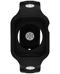 Tory Burch The T Monogram Black Silicone Strap For Apple Watch 41mm