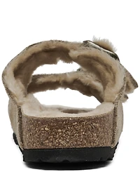 Birkenstock Women's Arizona Shearling Suede Leather Sandals from Finish Line